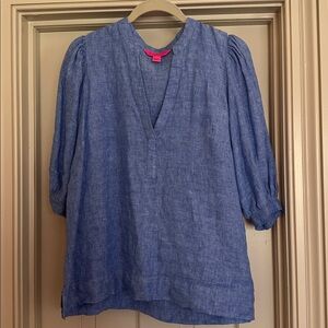 Lilly Pulitzer Linen Chambray Top
